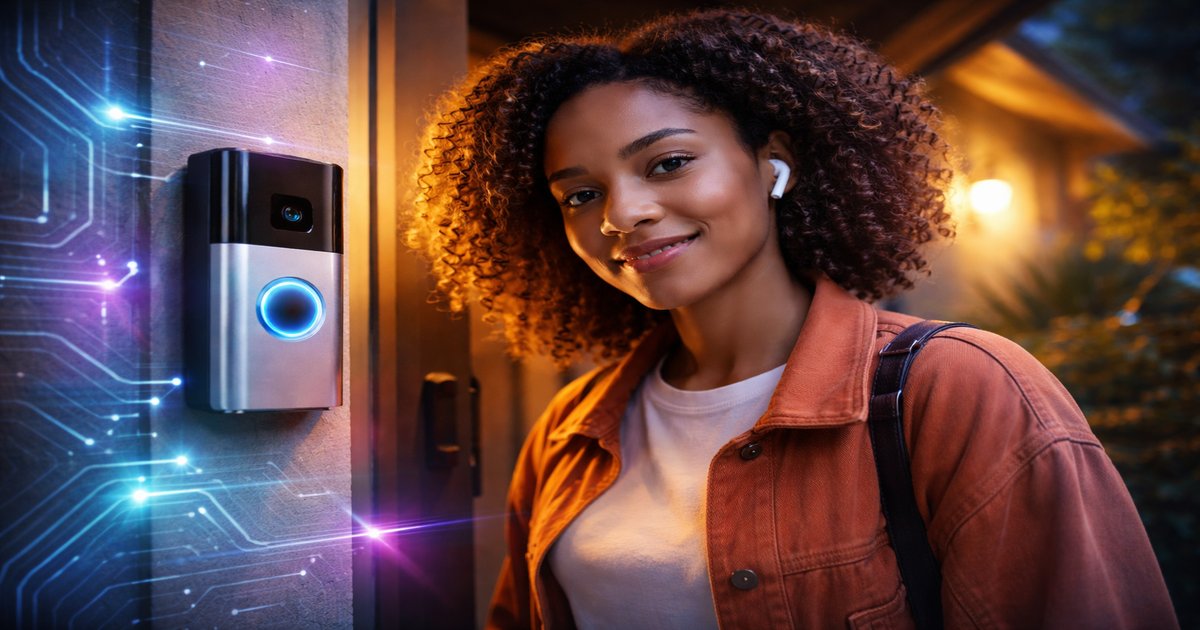 ring doorbell in use
