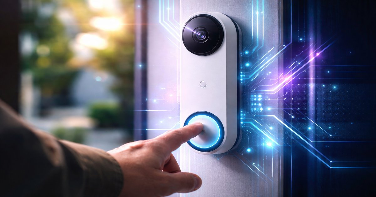 google home doorbell in use